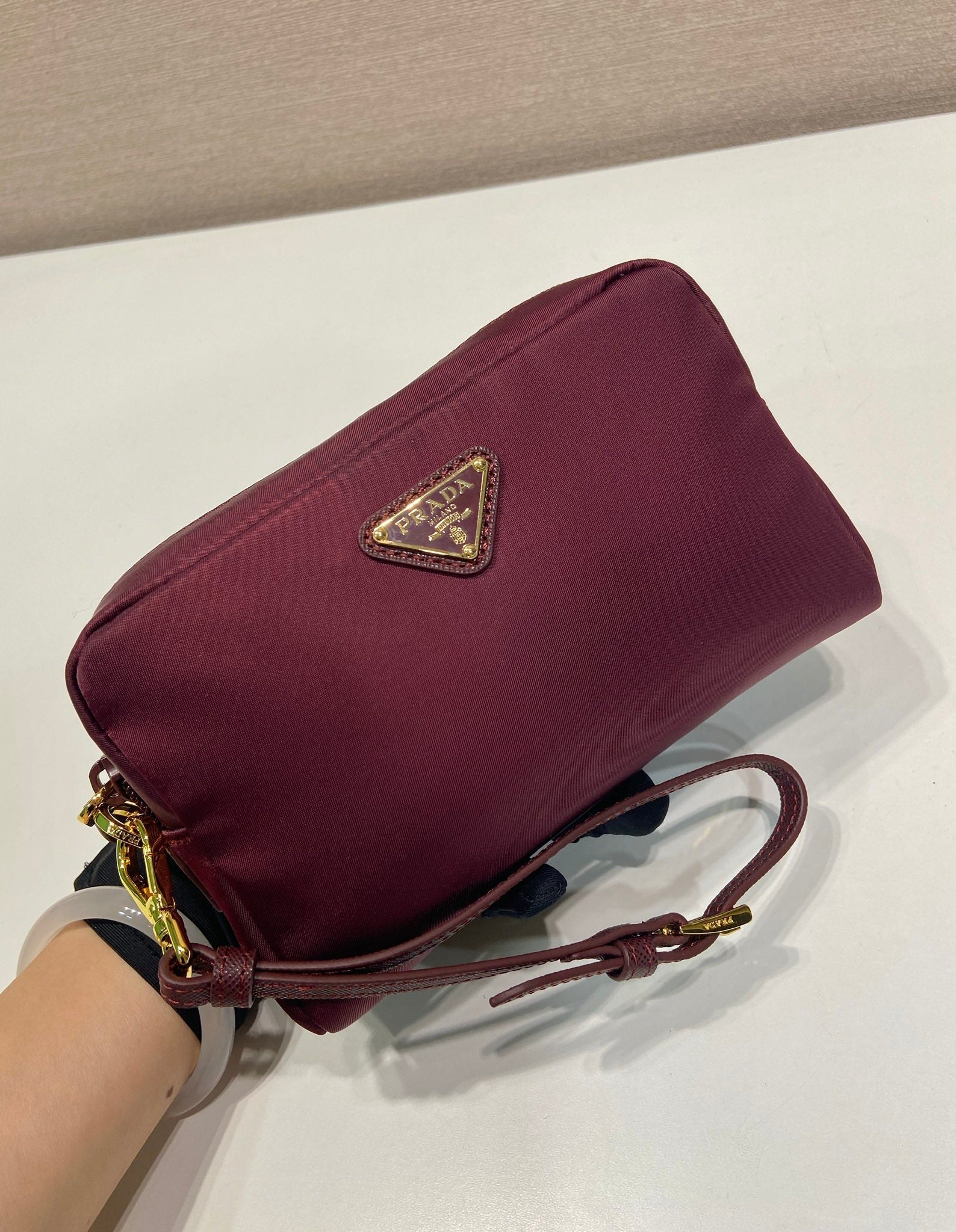 PRA clutch large 17 burgundy nylon fabric mysite