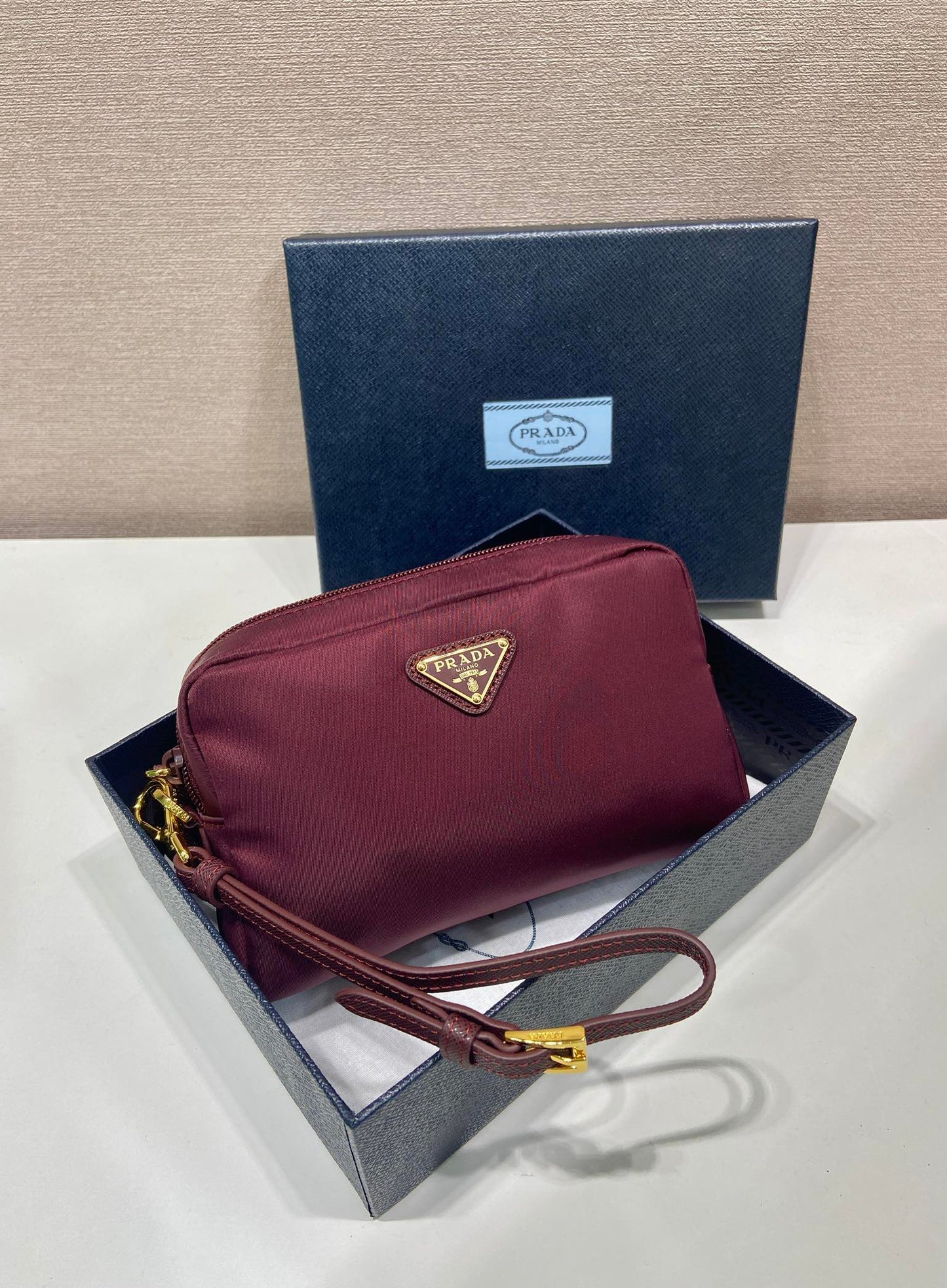 PRA clutch large 17 burgundy nylon fabric mysite