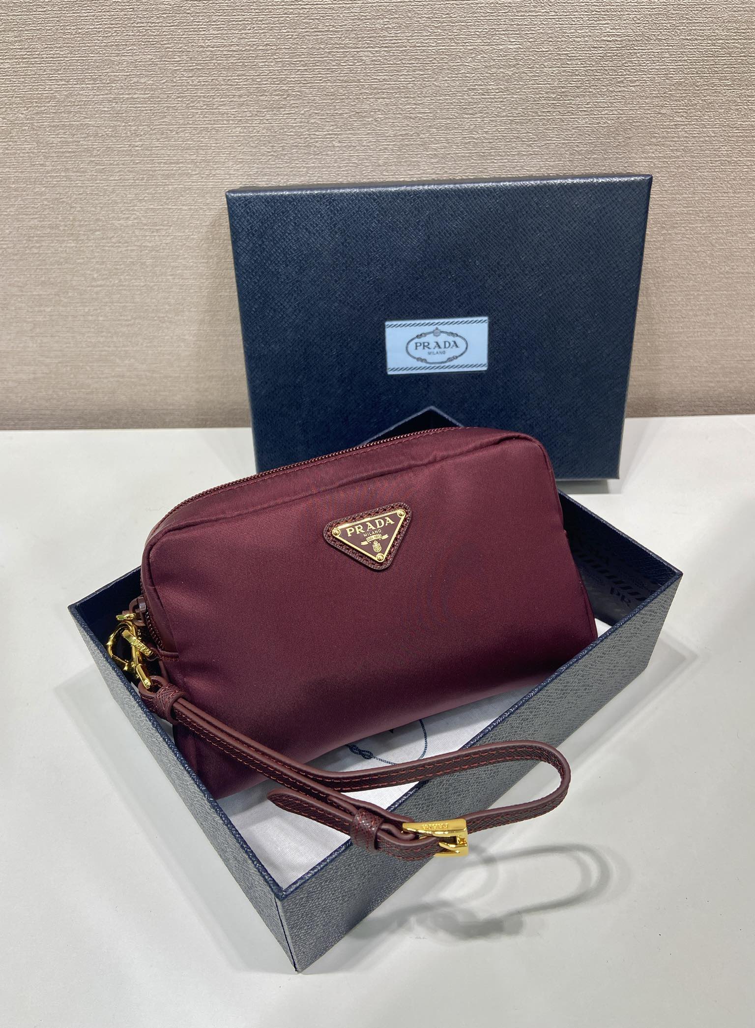 PRA clutch large 17 burgundy nylon fabric mysite