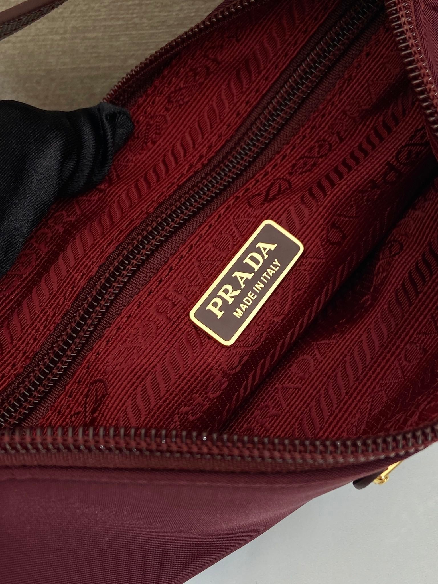 PRA vintage shoulder bag burgundy nylon fabric 280823 mysite