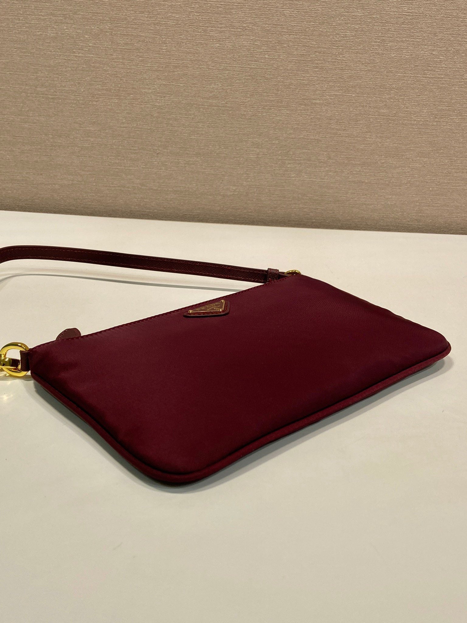 PRA vintage shoulder bag burgundy nylon fabric 280823 mysite