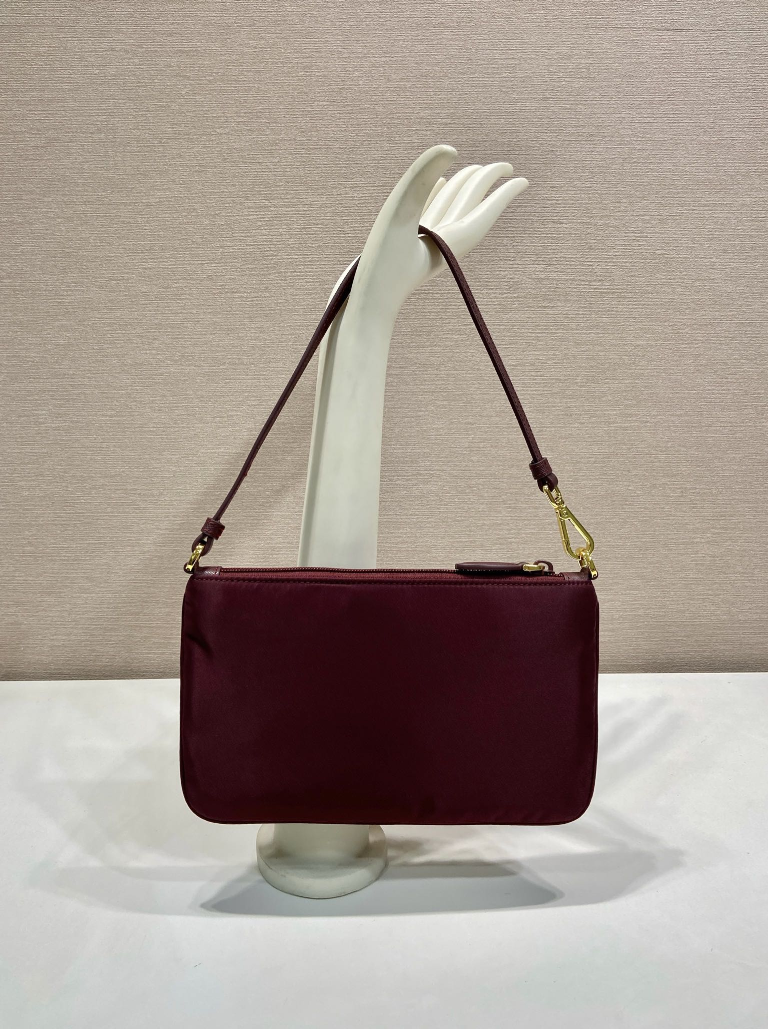 PRA vintage shoulder bag burgundy nylon fabric 280823 mysite
