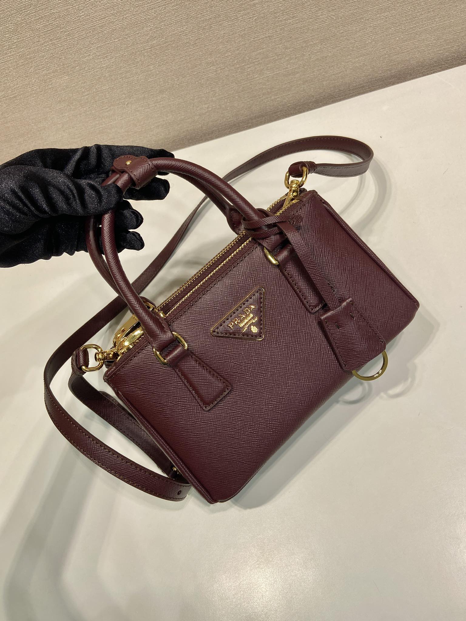 PRA Galleria handbag 21 burgundy leather 280837 mysite