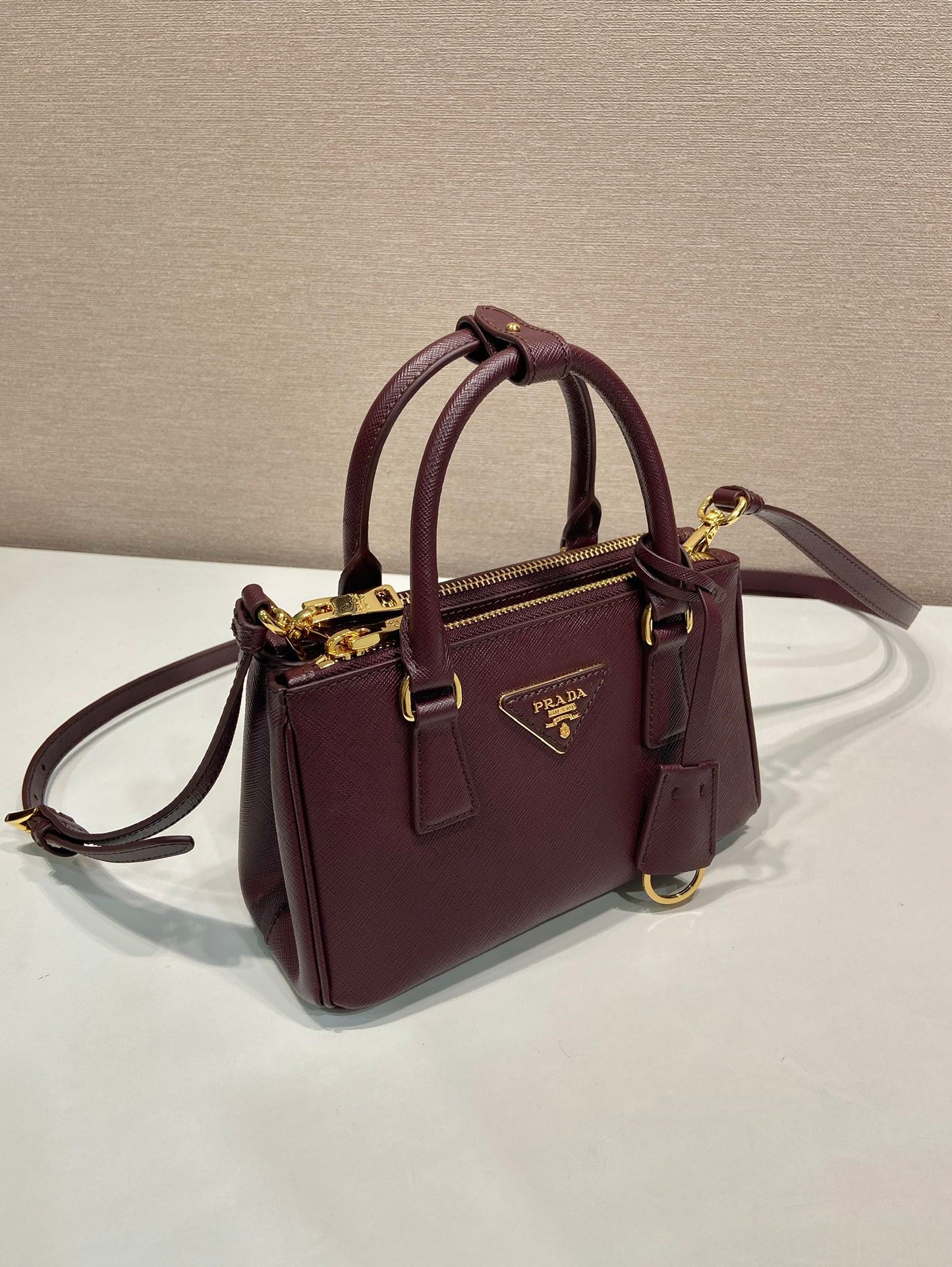 PRA Galleria handbag 21 burgundy leather 280837 mysite