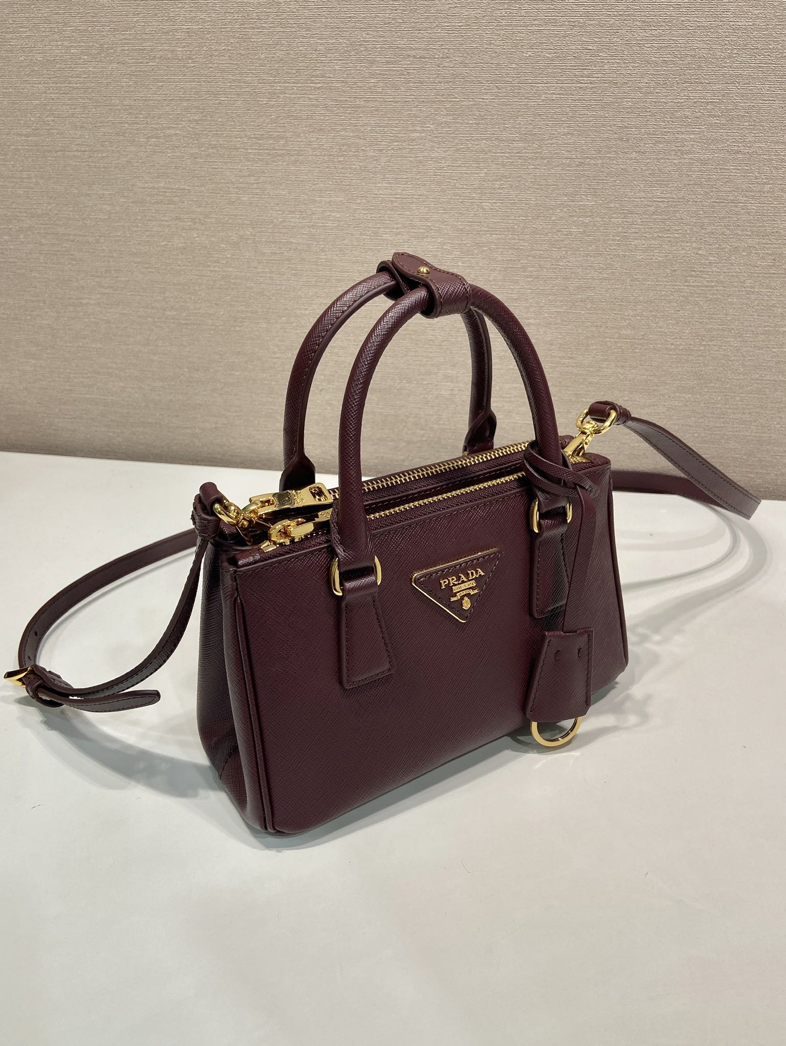 PRA Galleria handbag 21 burgundy leather 280837 mysite
