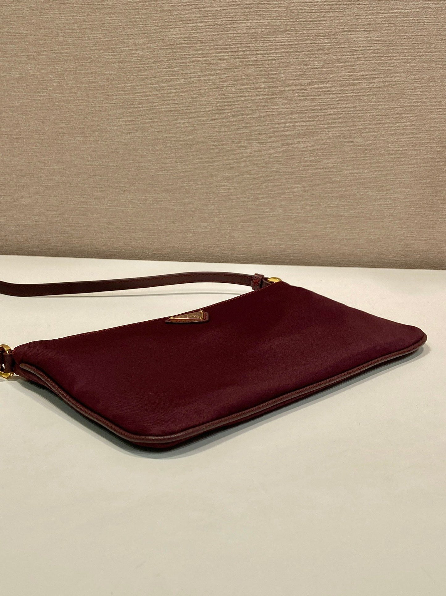 PRA vintage long shoulder bag burgundy nylon fabric mysite