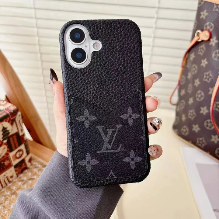 Louis Vuitton Monogram Leather Phone Case With Card Slot Case for iPhone 17-12s mysite
