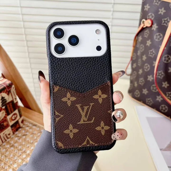 Louis Vuitton Monogram Leather Phone Case With Card Slot Case for iPhone 17-12s mysite
