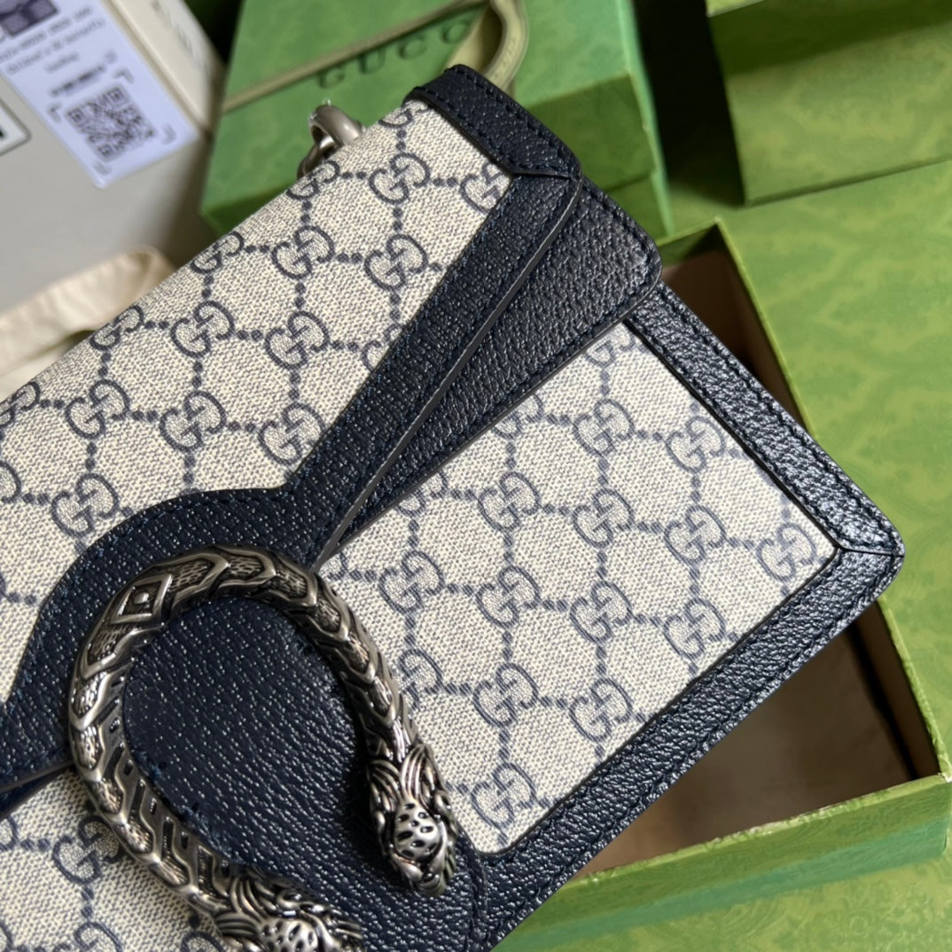 Gucci Dionysus GG Supreme Beige and Blue - 28x18x9cm mysite