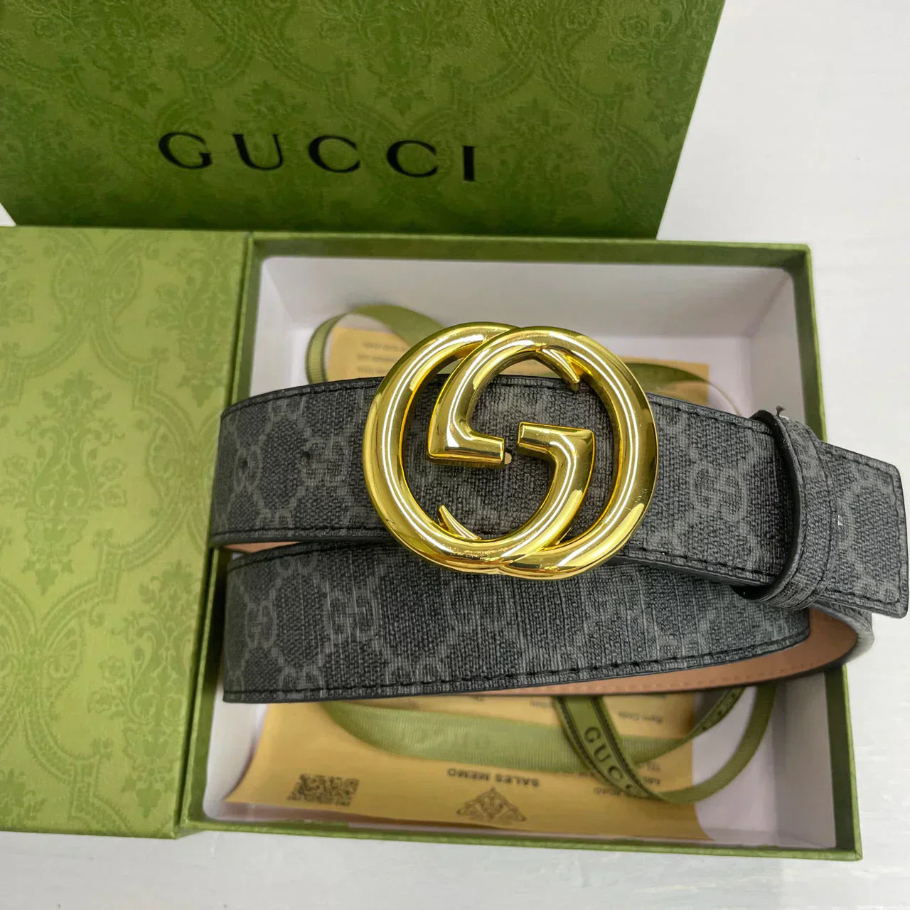 5 Colors Classic pattern printed belt mysite
