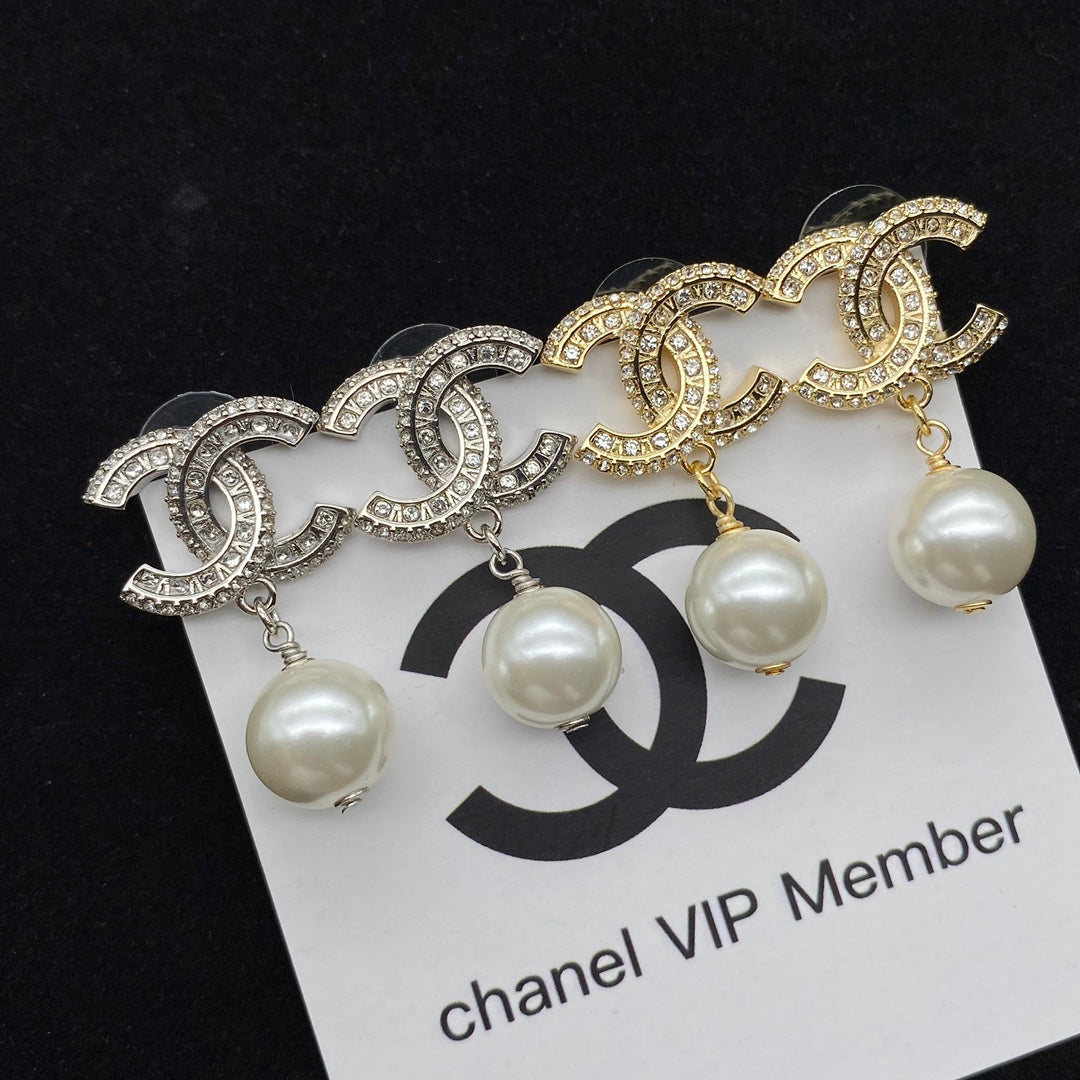 Double Pearl Drop Earrings mysite