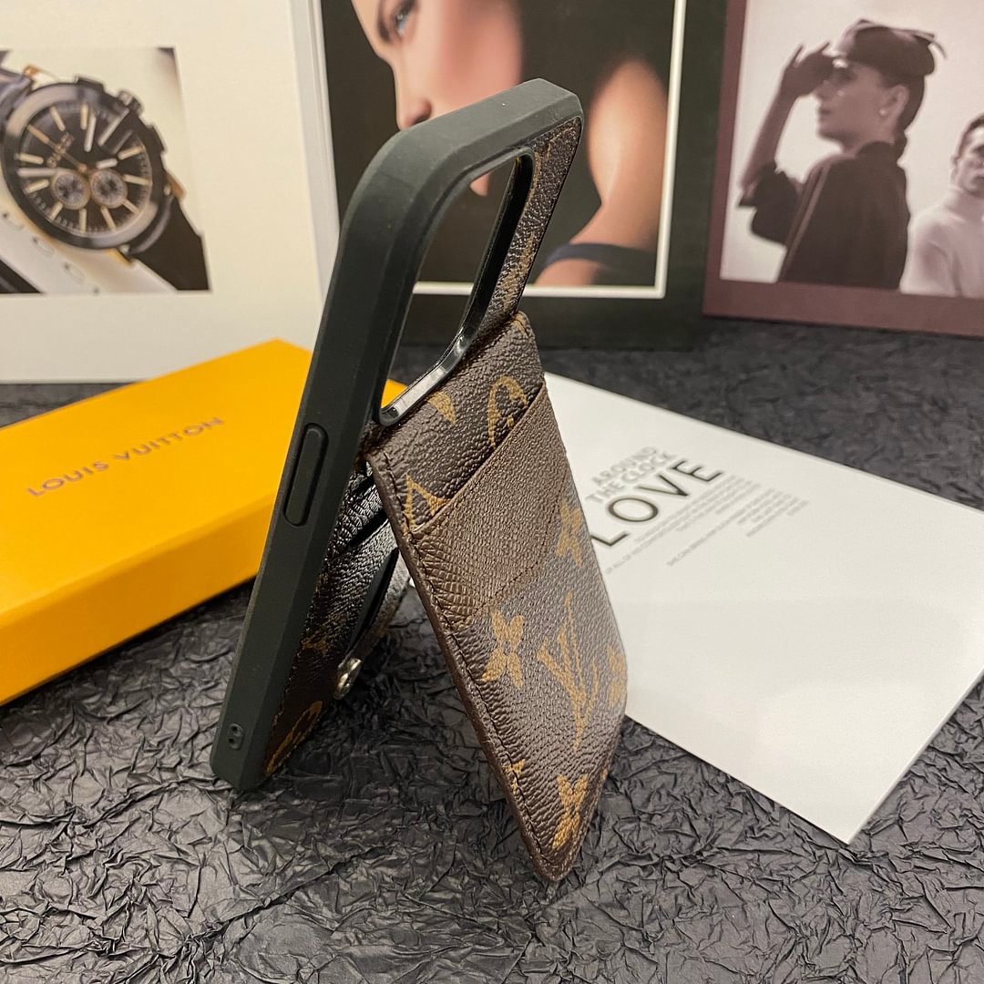 LUXURY MONOGRAM GENUINE LEATHER IPHONE CASE FLIP WALLETs mysite