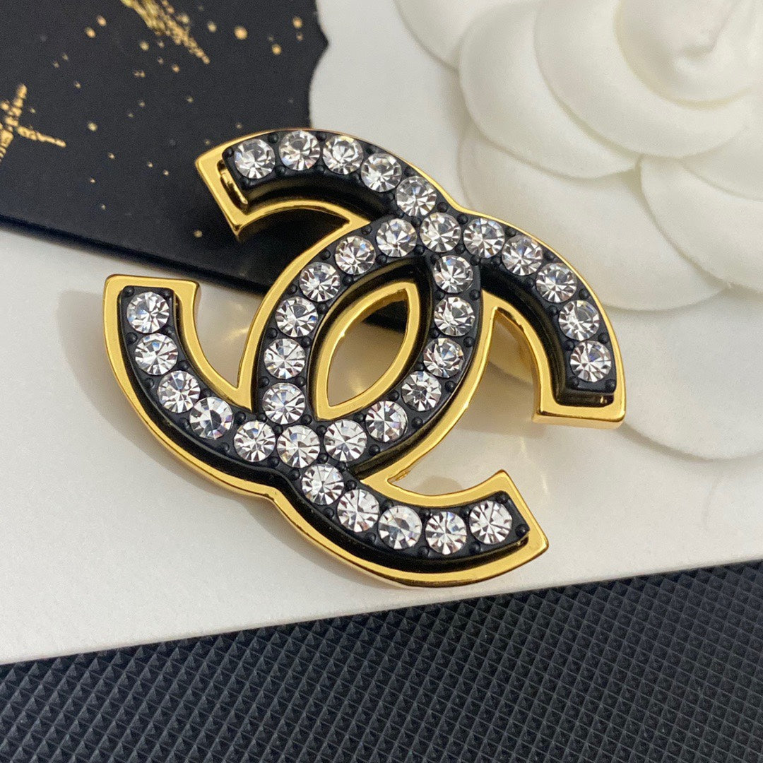 Personality Stacked Colors Diamond Brooch mysite