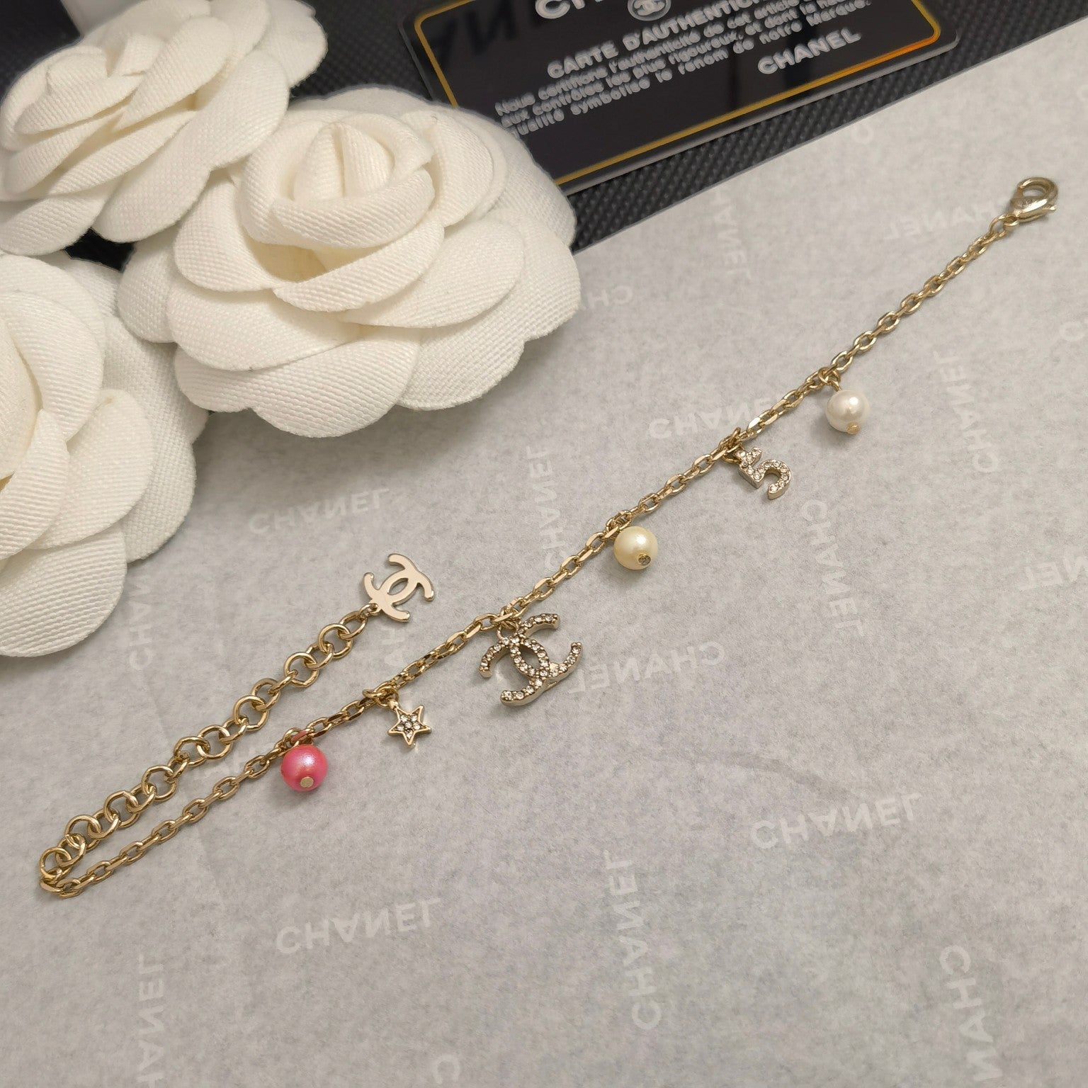 Fashion Pearl Rhinestone Pendants Bracelet mysite