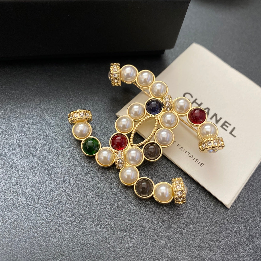 Colorful Pearl Diamond Brooch mysite