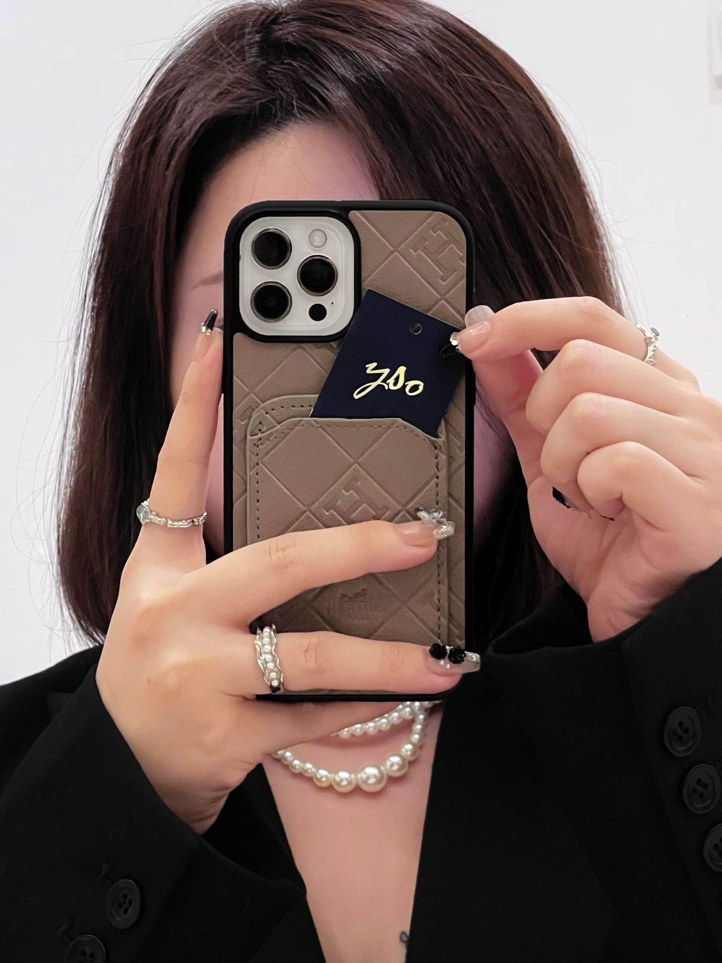 H Leather Card Holder iPhone Case mysite