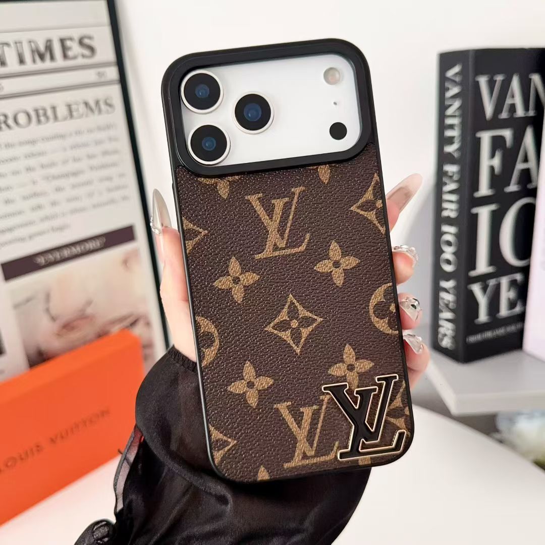 Luxury LV Leather Phone Case For iPhone 17 / 16 / 15 / 14s mysite