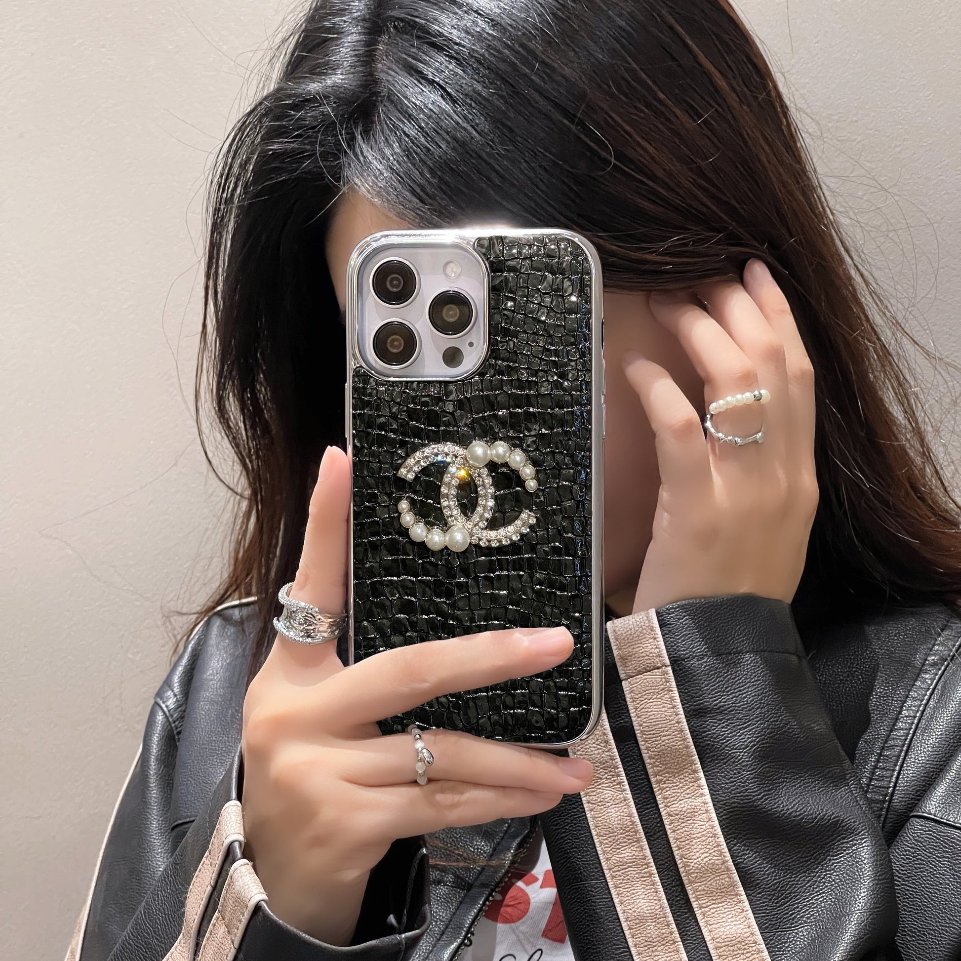 CC Crocodile Leather Pattern iPhone Case mysite