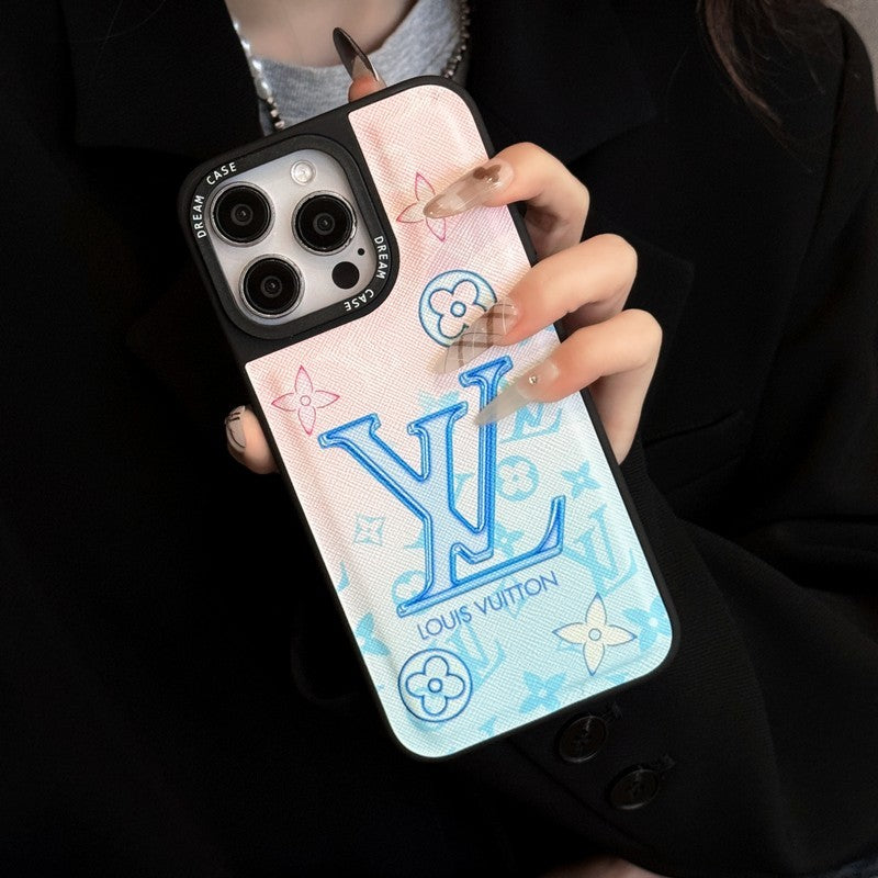 Lou Blue Leather iPhone Case mysite