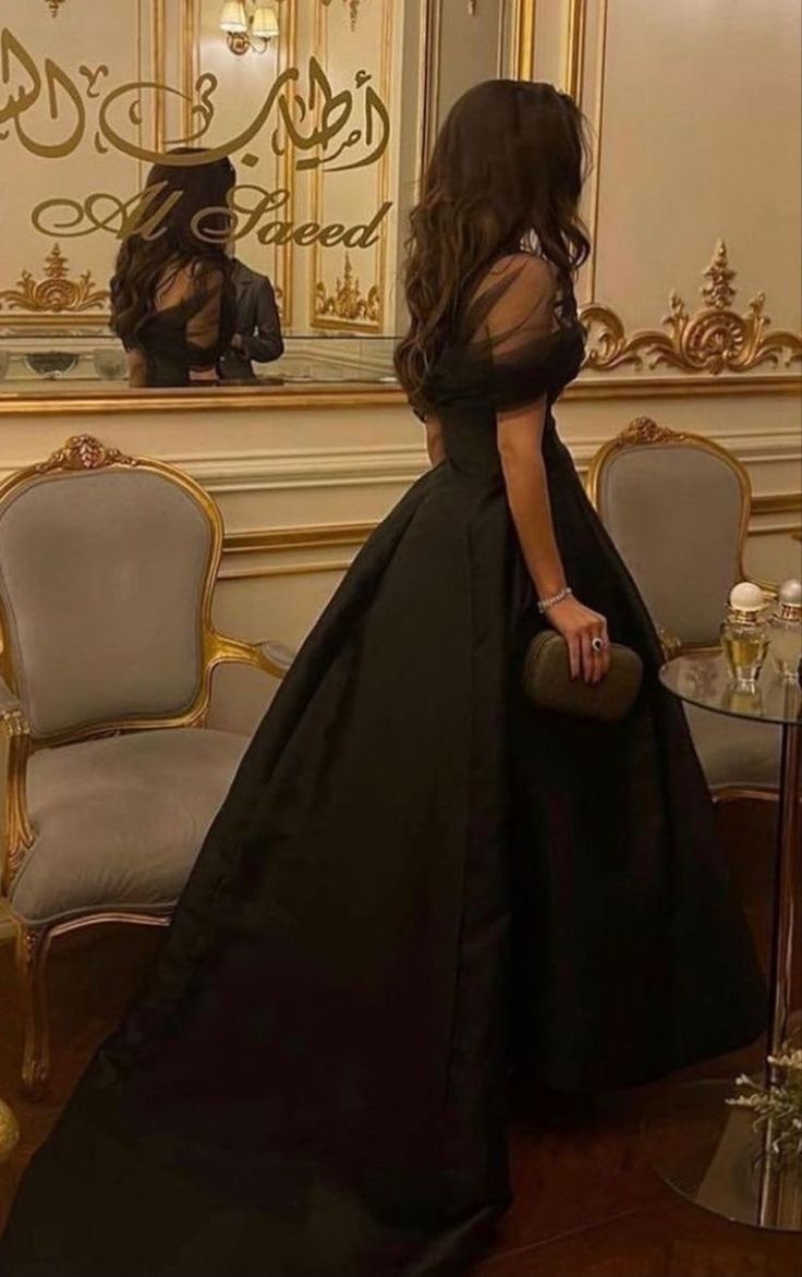 Vintage Black Ball Gown Prom Dress - Long Satin Off Shoulder Evening Gown for Special Occasions    fg8062s mysite