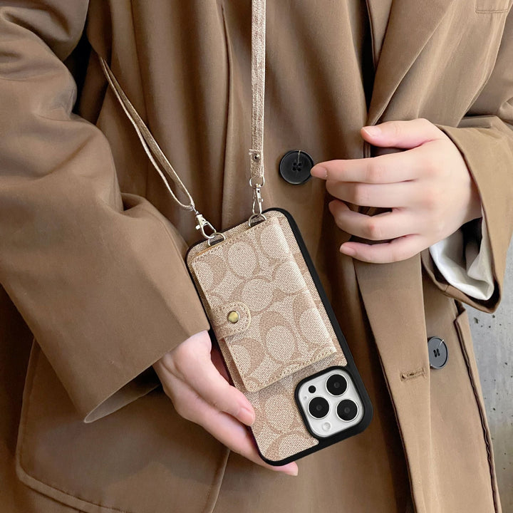 Coach Card Bag Leather Chain iPhone Cases mysite