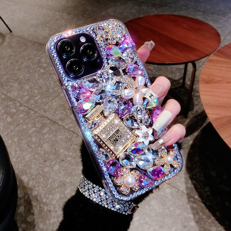 Luxury Rhinestone Diamond Perfume Bow-knot iPhone Case mysite