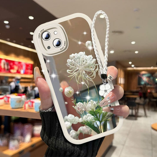 Mirror Flower With Wristband For iPhone Case mysite