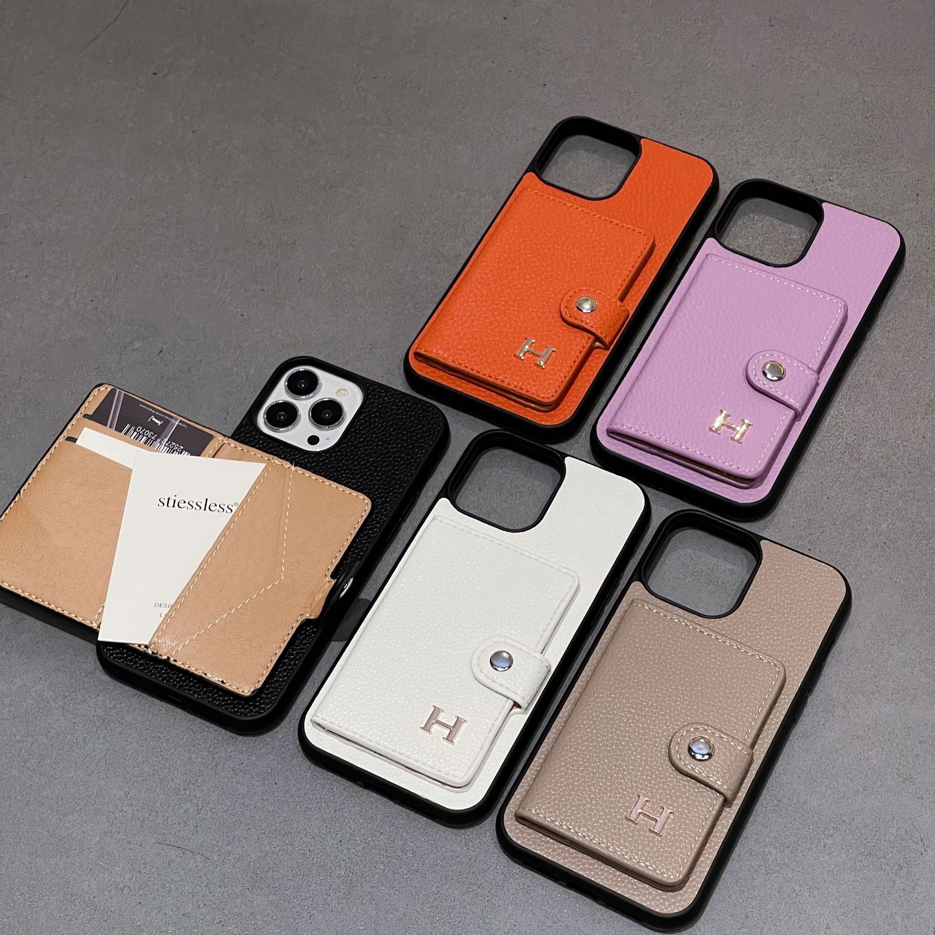 H Leather Card Holder iPhone Case mysite