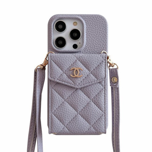 CC Card Bag Color Leather Chain iPhone Case mysite