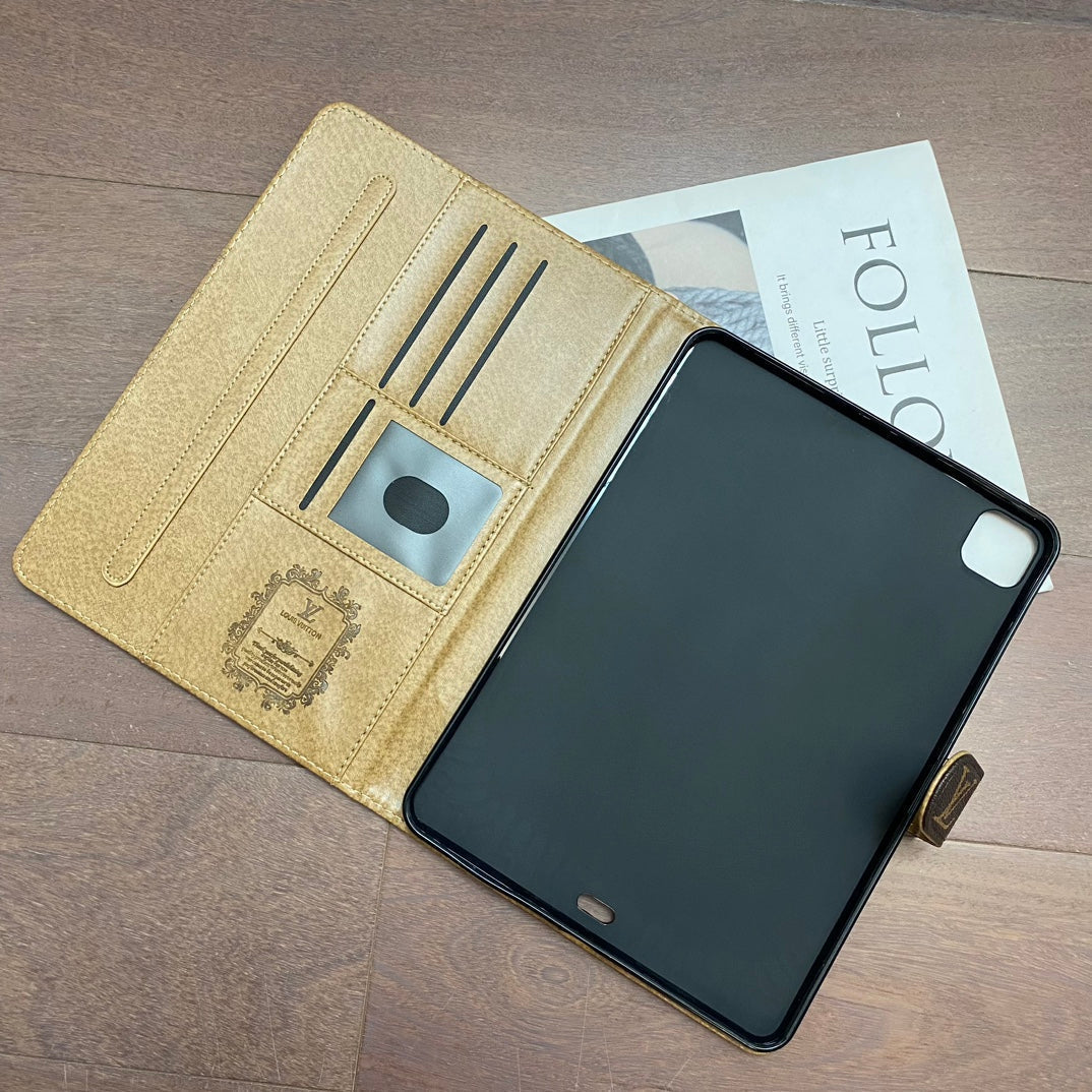 Luxury Canvas Monogram Leather Fresh Summer Theme Pattern Apple iPad case mysite