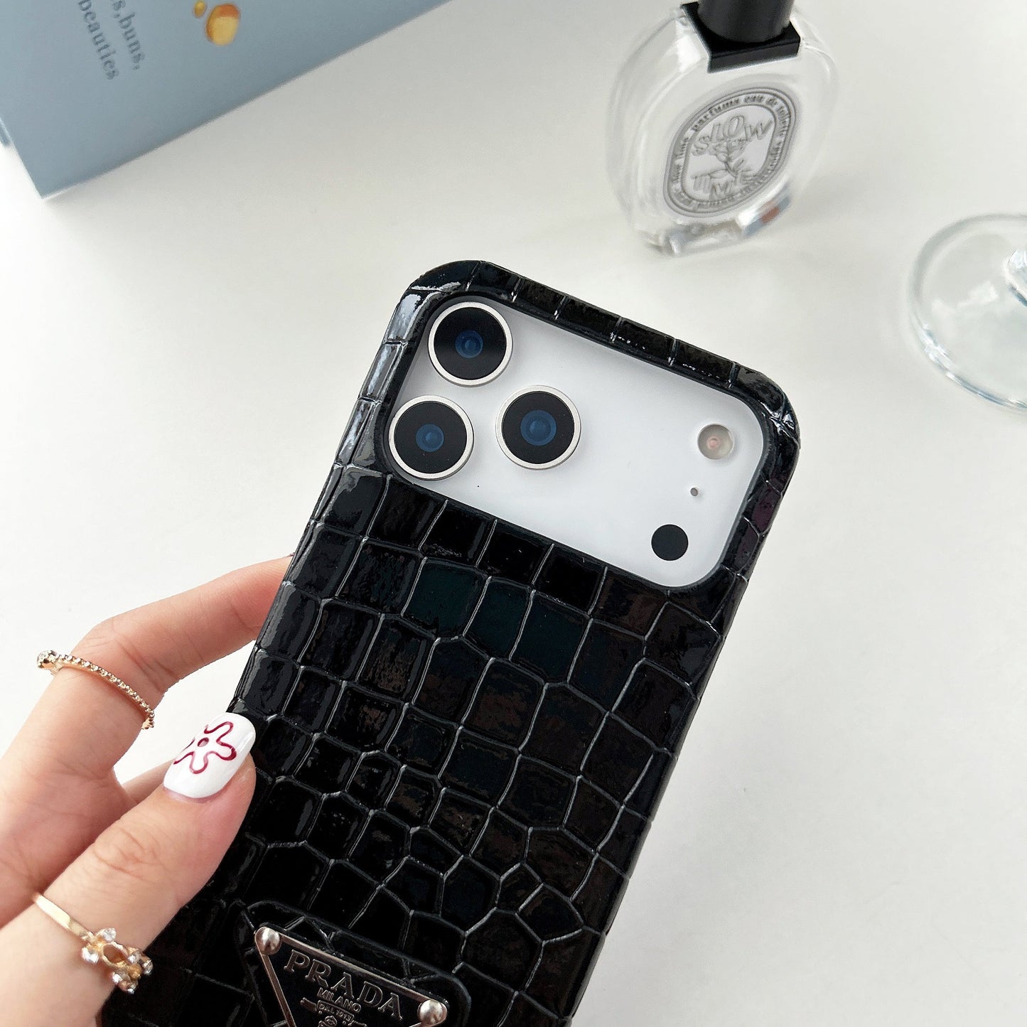 Elegant Prada Apple Phone Case For iPhone 17 / 16 / 15 / 14s mysite