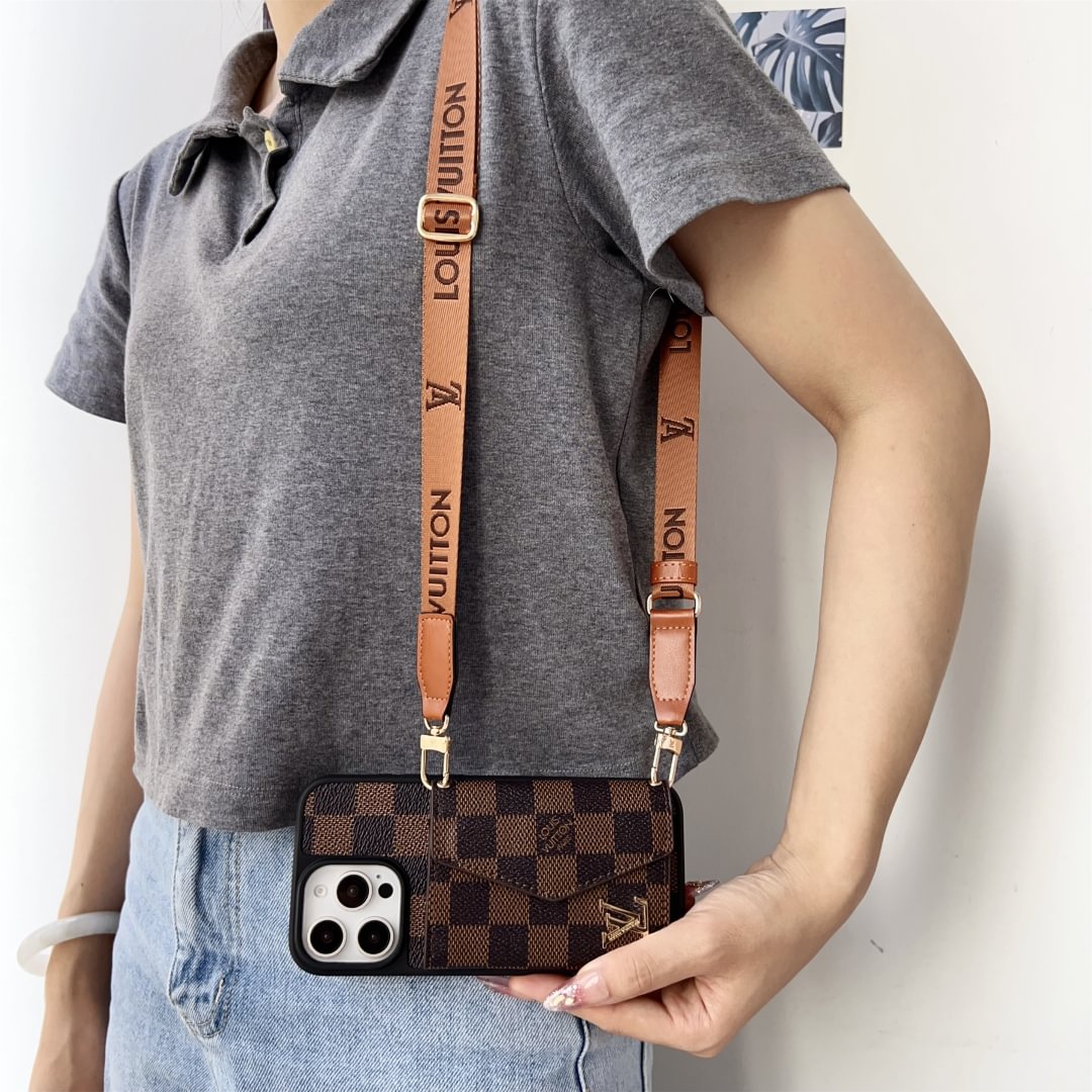 Crossbody Wallet Accordion Card Holder Canvas iPhone Leather casess mysite