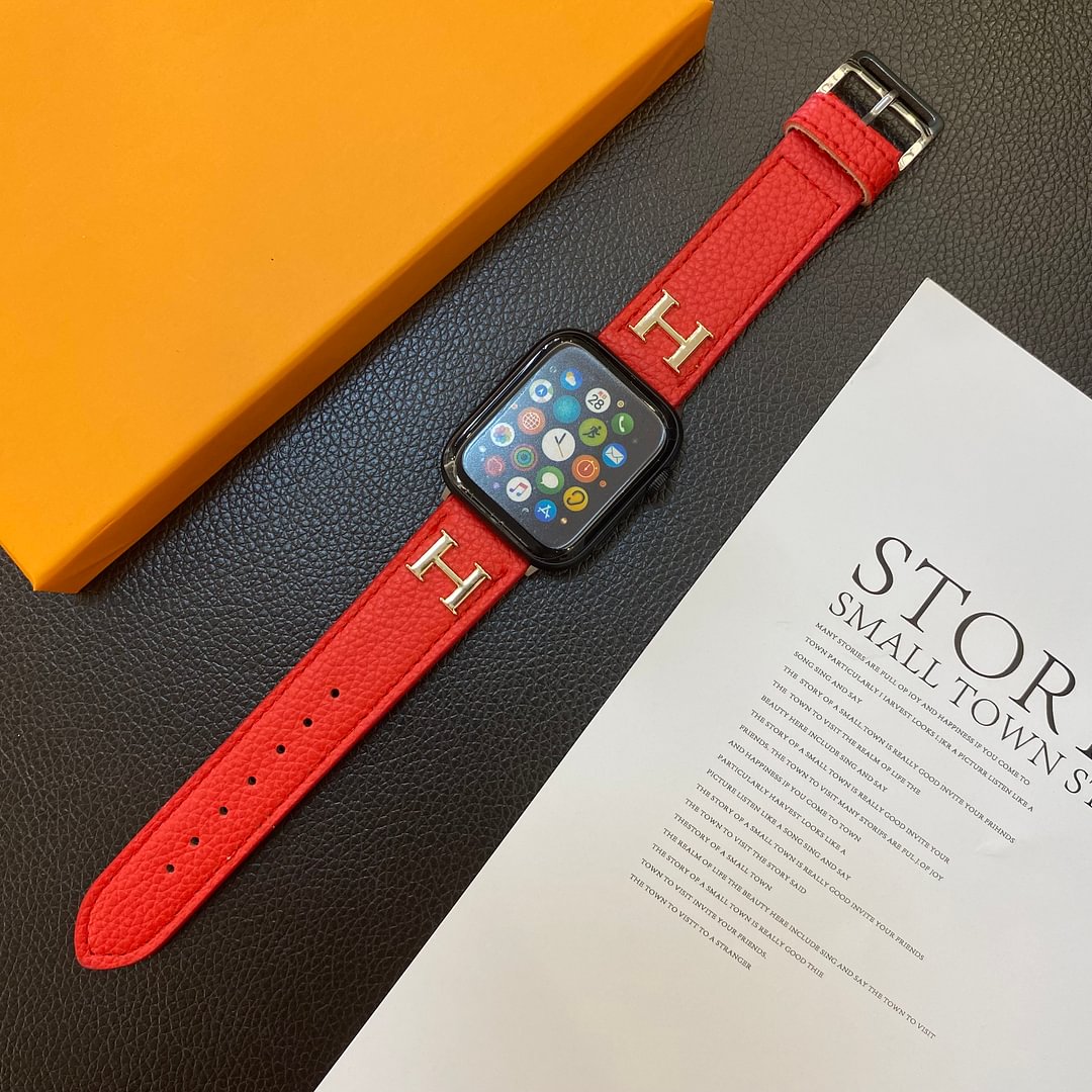 Genuine Pattern Leather Apple Watch Strap mysite