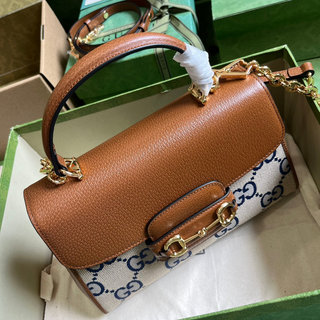Gucci Horsebit 1955 bag ebony beige - 29x20x13cm mysite
