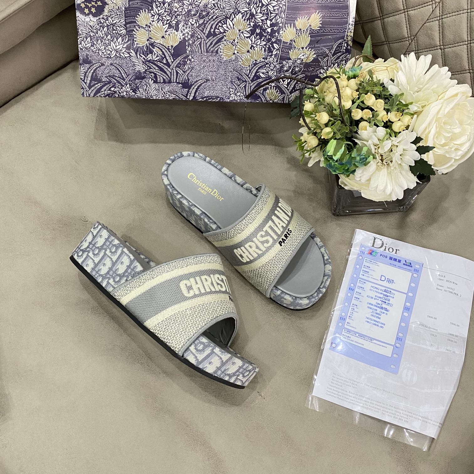 Classic Embroidered Platform Slippers mysite