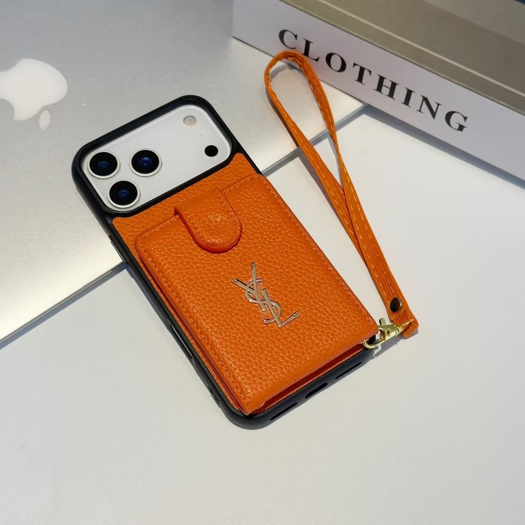 YSL Premium Case Card Holder For iPhone 17s mysite