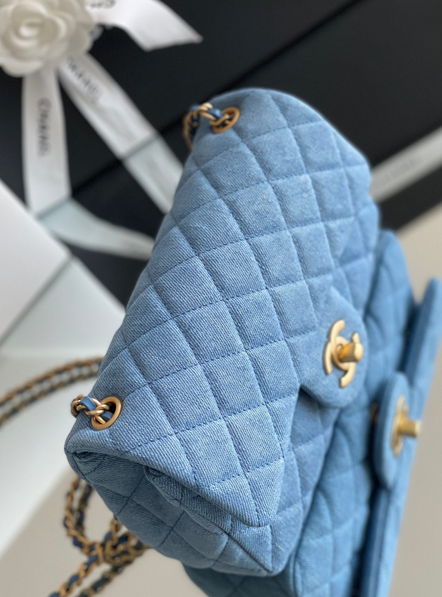 Chanel Denim Flap Bag - 20x13x7cm mysite