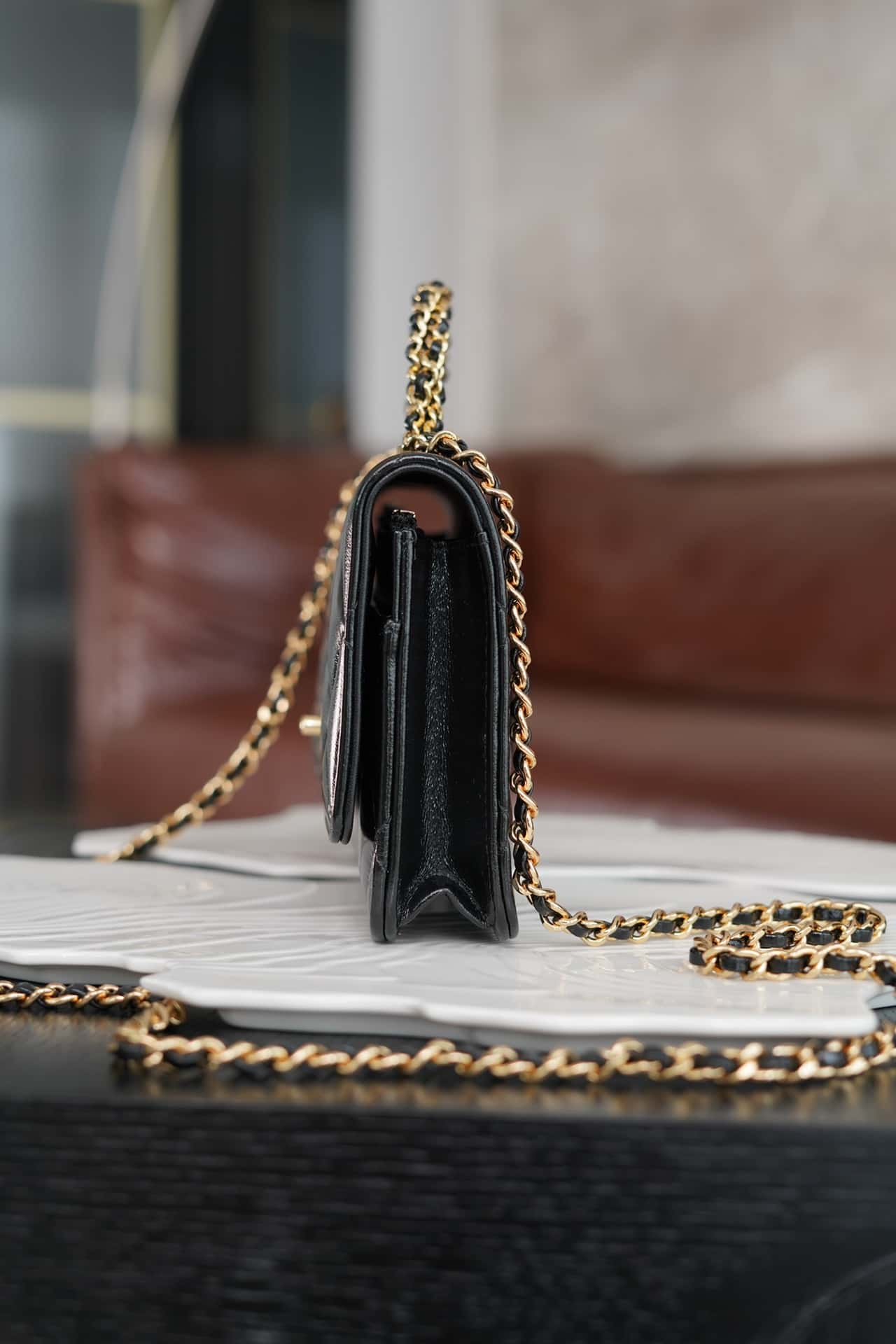 Chanel 24B WOC Top Handle in Black Shiny Lambskin GHW mysite