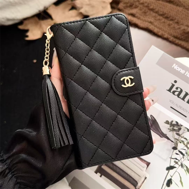 Premium Chanel Leather Wallet Leather Crossbody Bag Apple iPhone Cases mysite