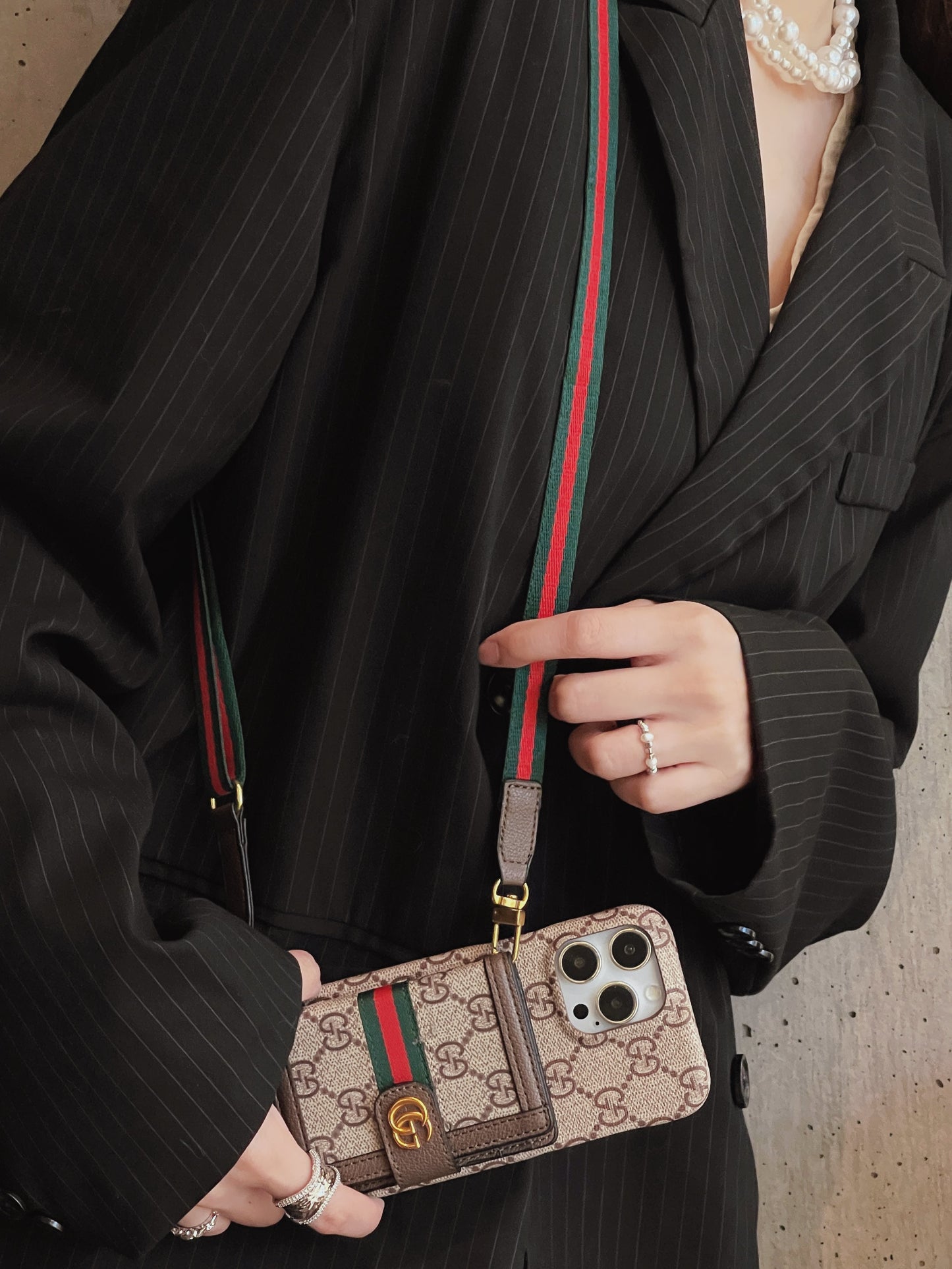 Ophidia Leather Wallet Crossbody iPhone Cases mysite