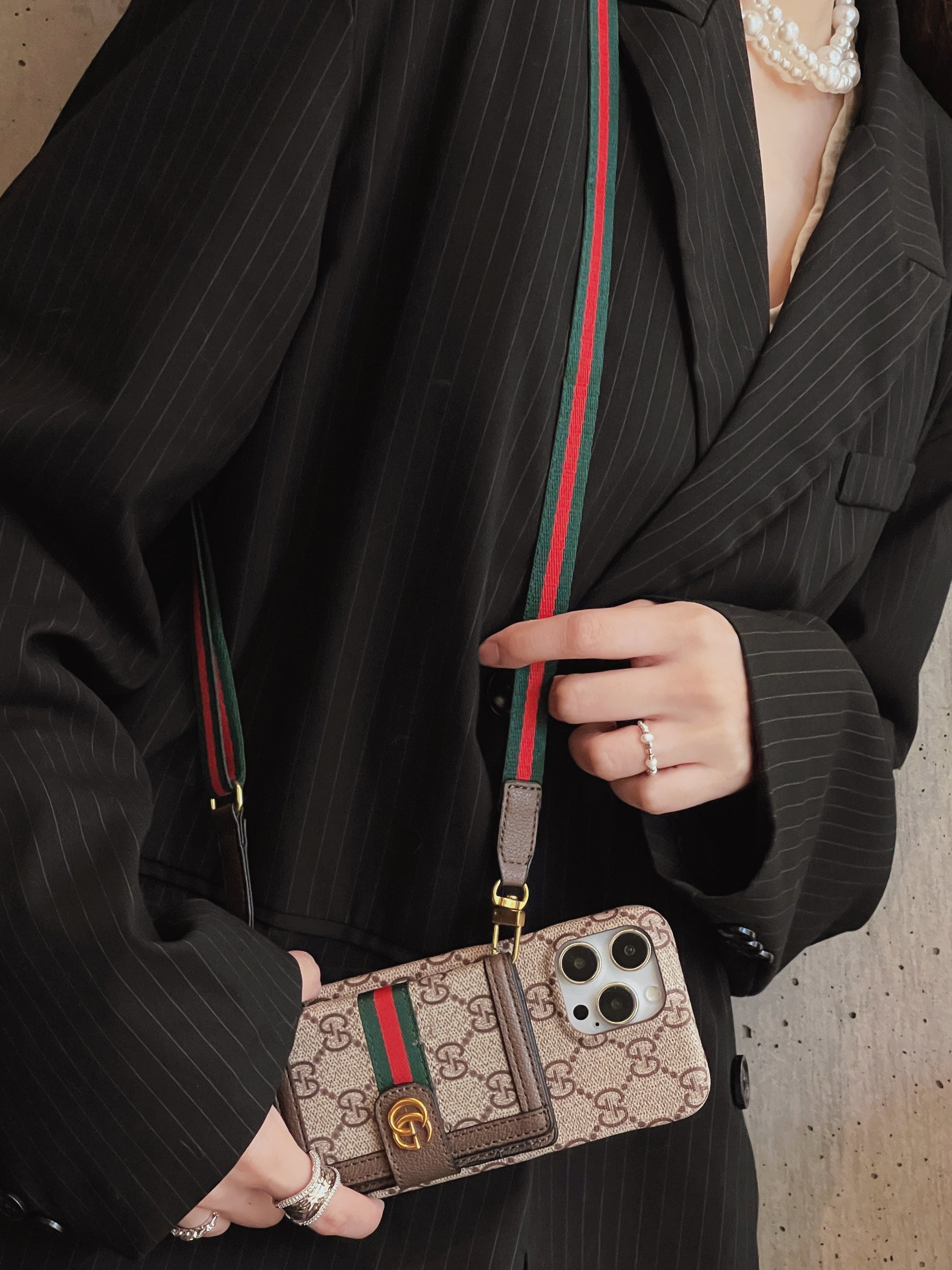 Ophidia Leather Wallet Crossbody iPhone Cases mysite