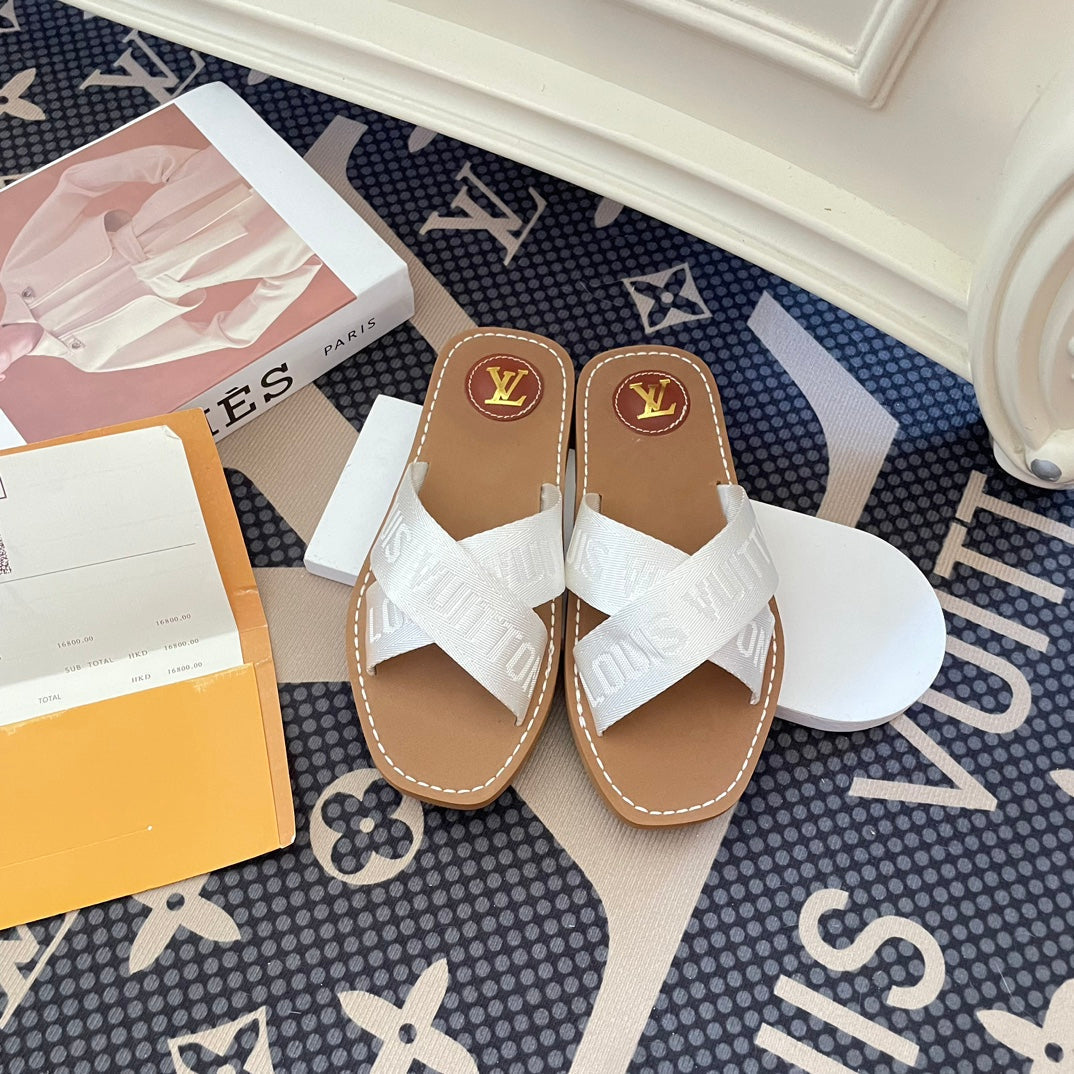 New Cross Strap Slippers Sandals mysite