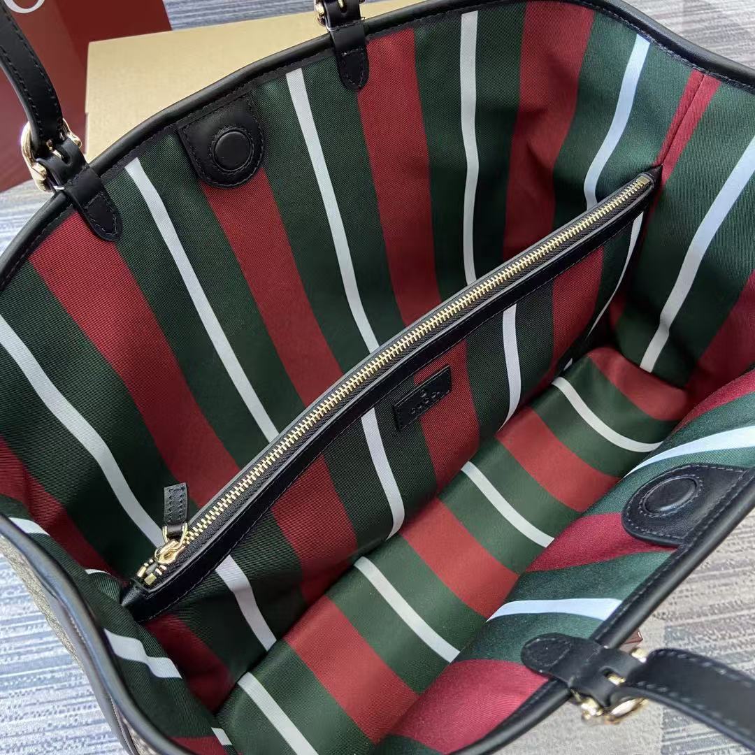 GG Emblem Maxi Tote Bag Beige & Dark Brown Monogram Coated Fabric mysite