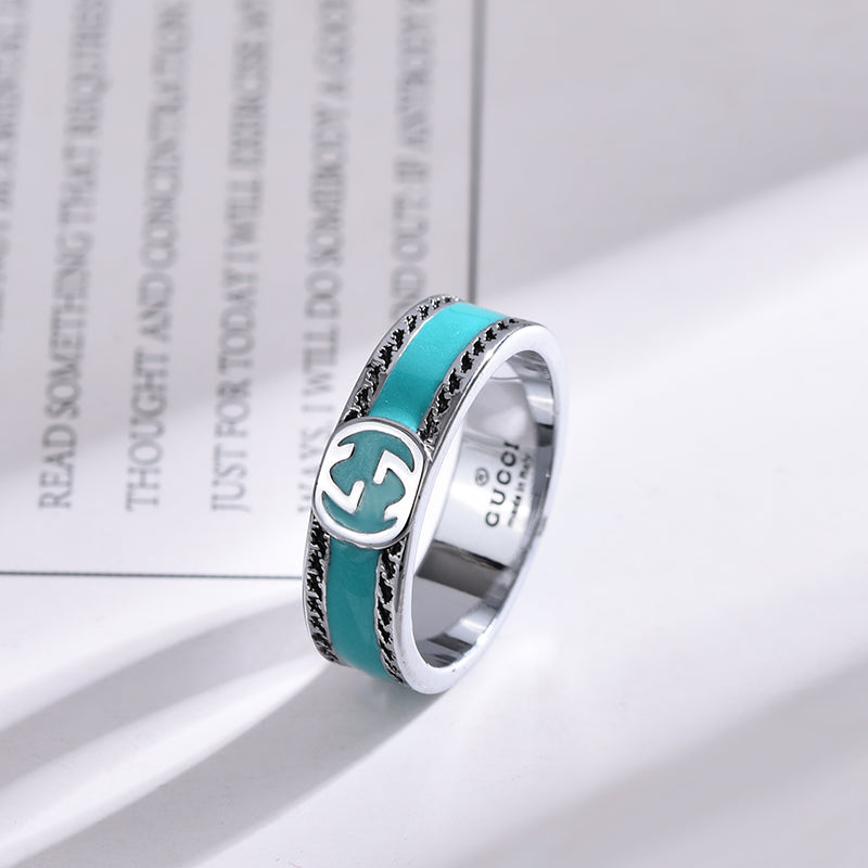 Blue Enamel Ring mysite