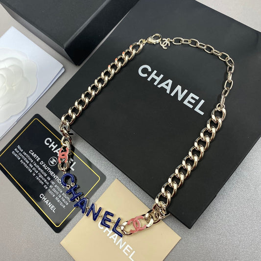 Large Chain Logo Necklace mysite