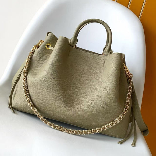 BELLA TOTE 32 IN ROSEMARY PERFORATED CALFSKIN GOLD HARDWARE mysite