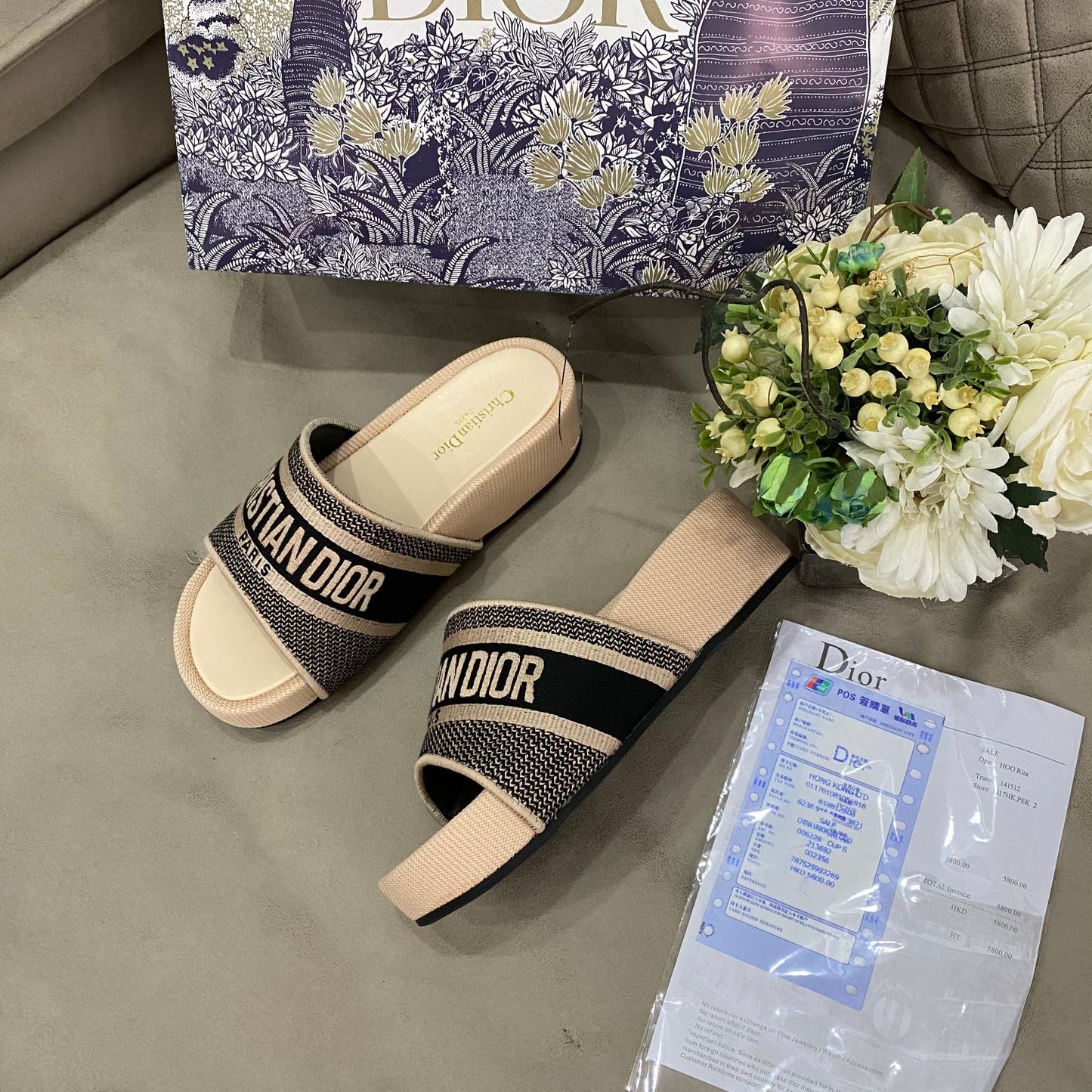 Classic Embroidered Platform Slippers mysite