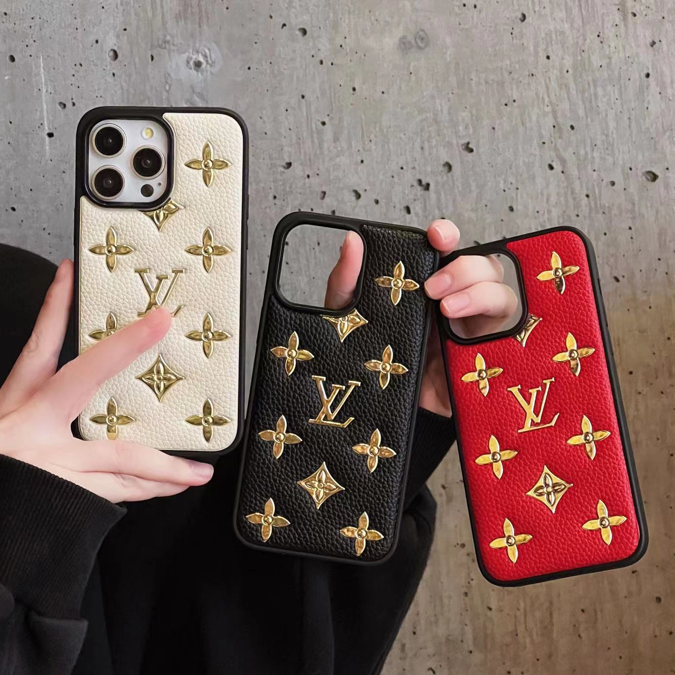 Lou Gold Leather iPhone Case mysite
