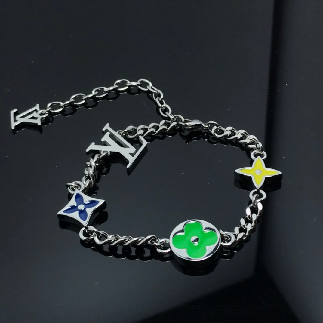 Four Flower Logo Adjustable Bracelet mysite