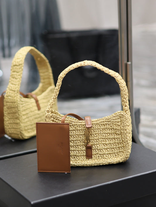 YSL Le 5 ¨¤ 7 Mini In Raffia Beige - 19 X 11.5 X 4.5 CM mysite